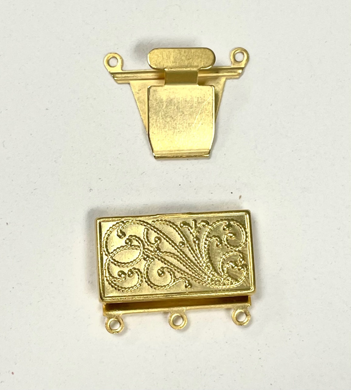 Brass Matte Gold Plated Connector Clasp