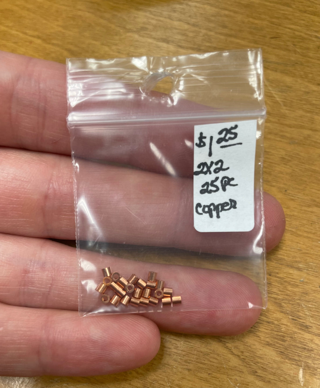 Crimp Tubes Solid Copper 2X2MM