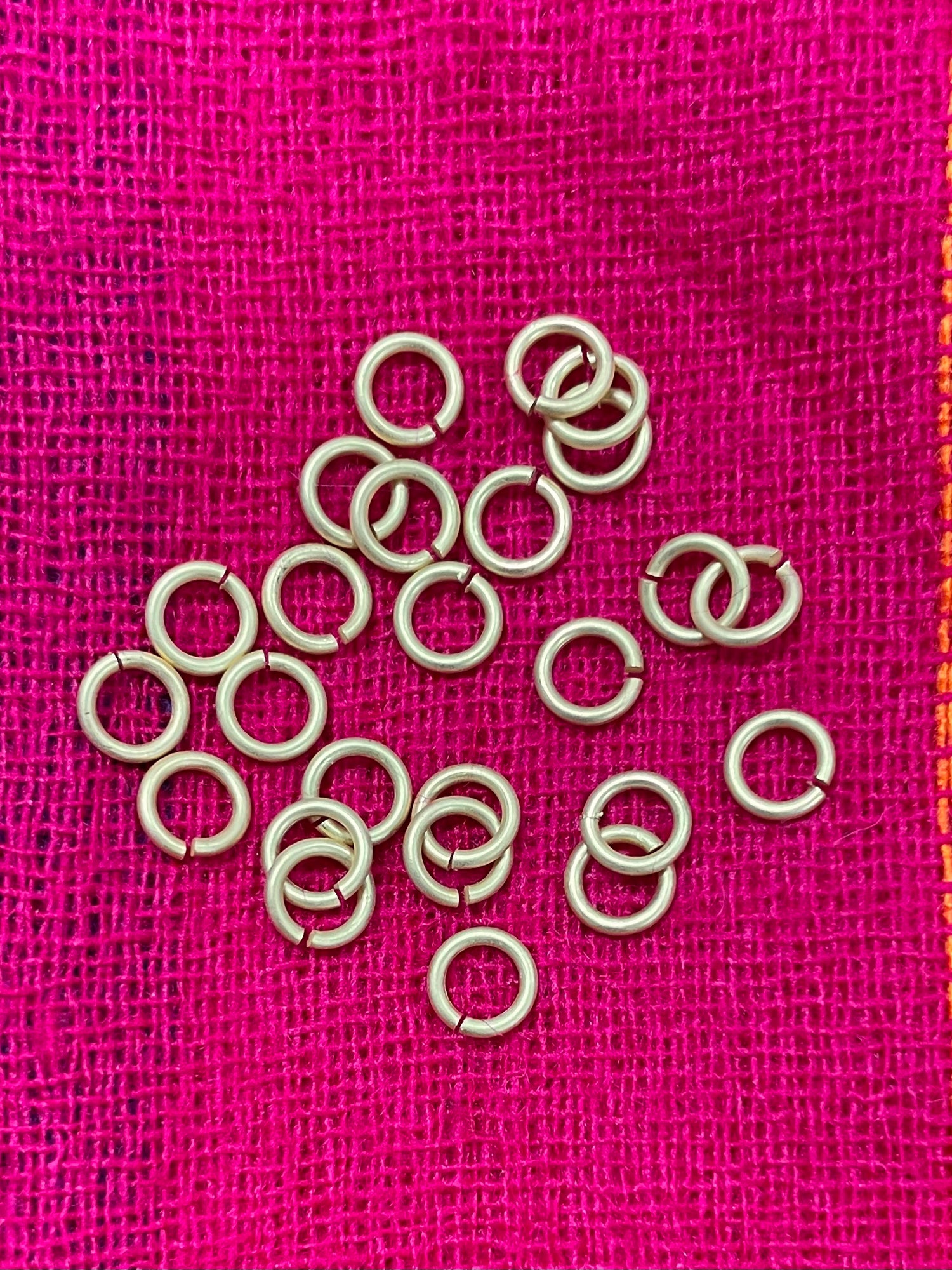 6 mm Open Jump Ring: 18 Gauge, Matte Gold, 24 pieces