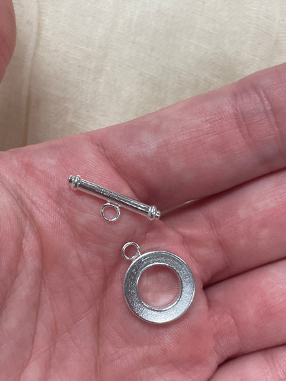 Silver Plated Toggle Clasps 15mm (5 Sets)