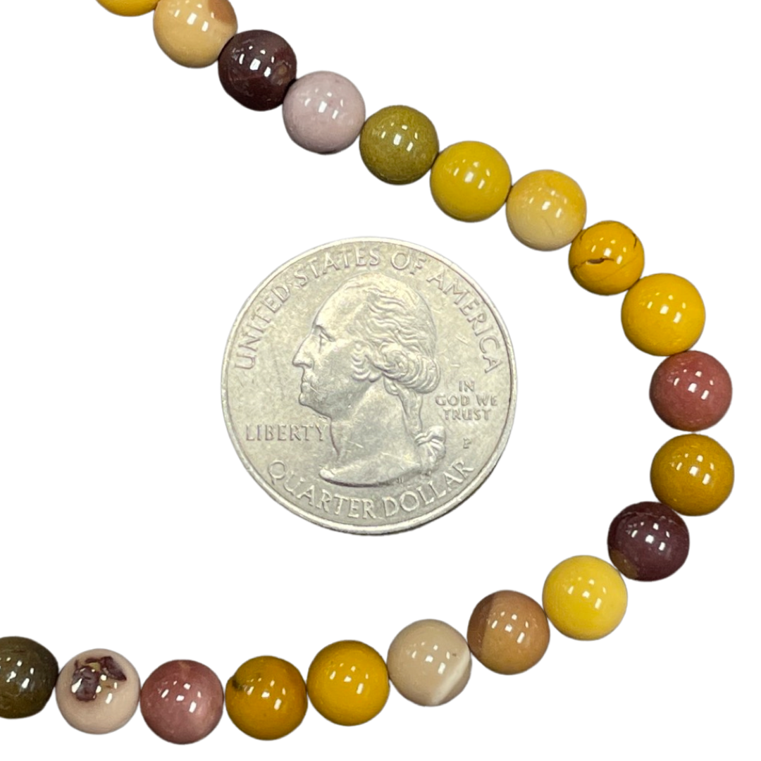 6mm Round Moukite Jasper Beads