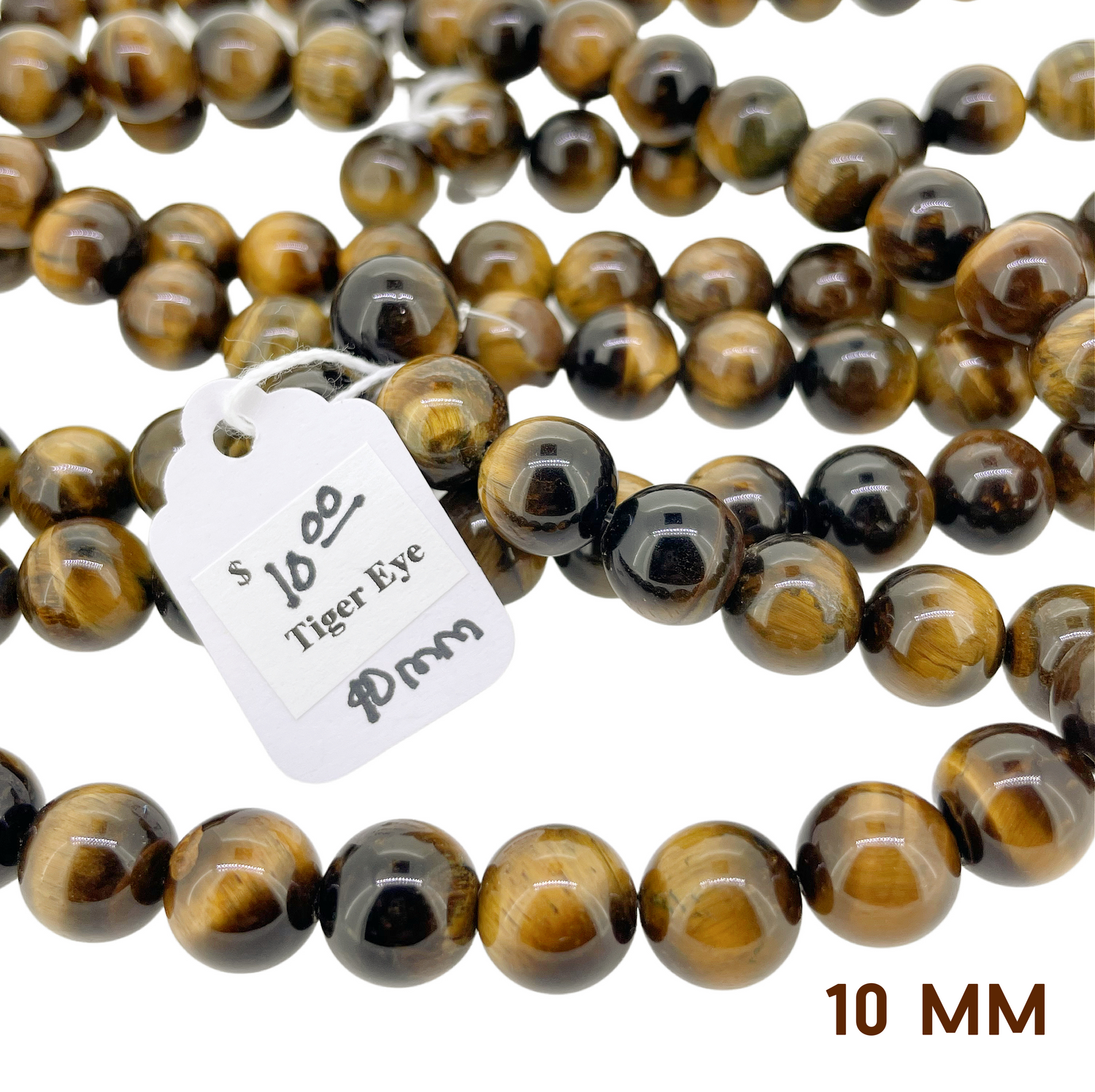 Tiger Eye Round Beads: 6mm