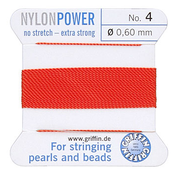 Griffin Nylon Power Cord Red 