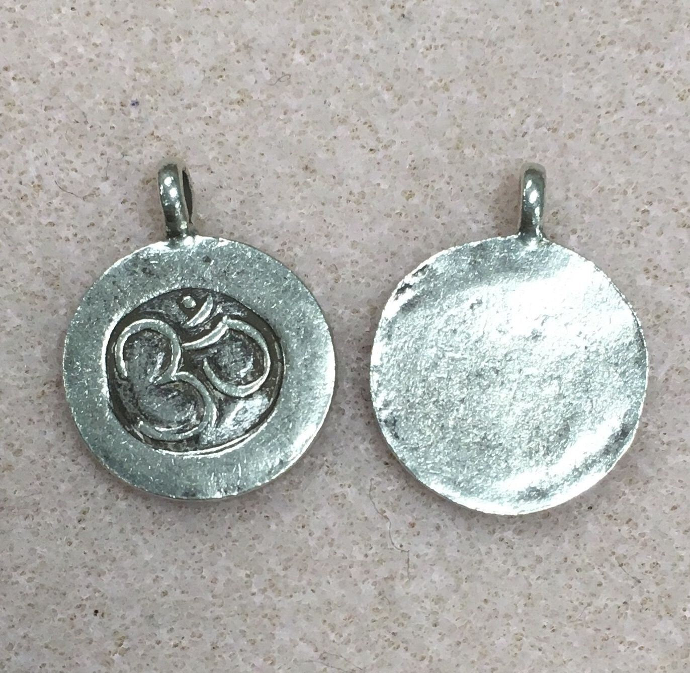 Ohm symbol silver Hill Tribe charm