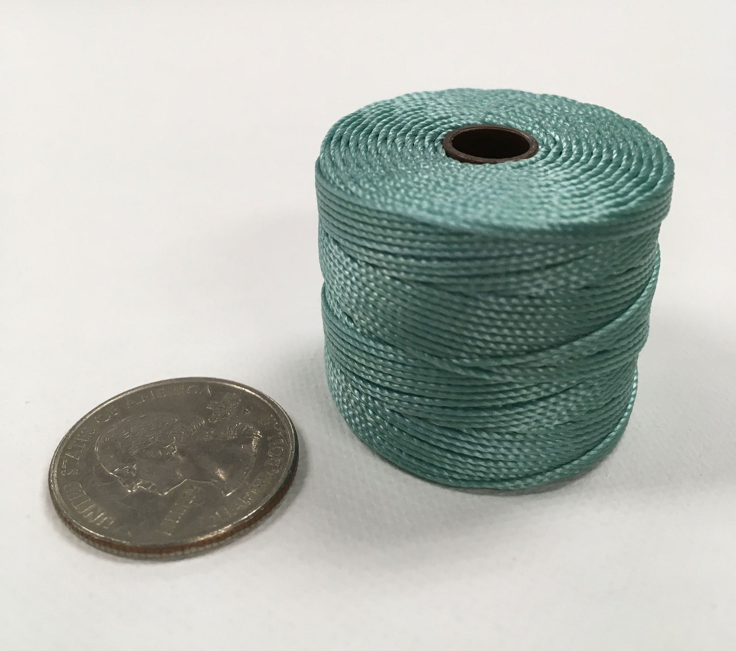 S-Lon Tex 210 Turquoise nylon  bead cord 77 yard