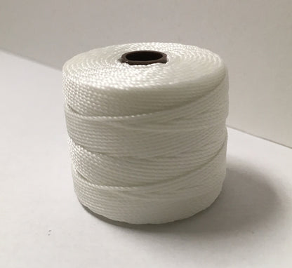 White S-Lon Bead Cord TEX210 nylon