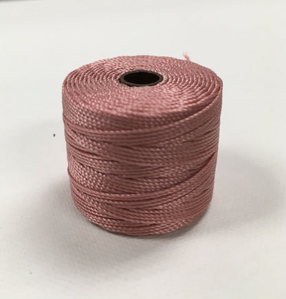 S-lon Tex210 Rose nylon bead cord 77 yard