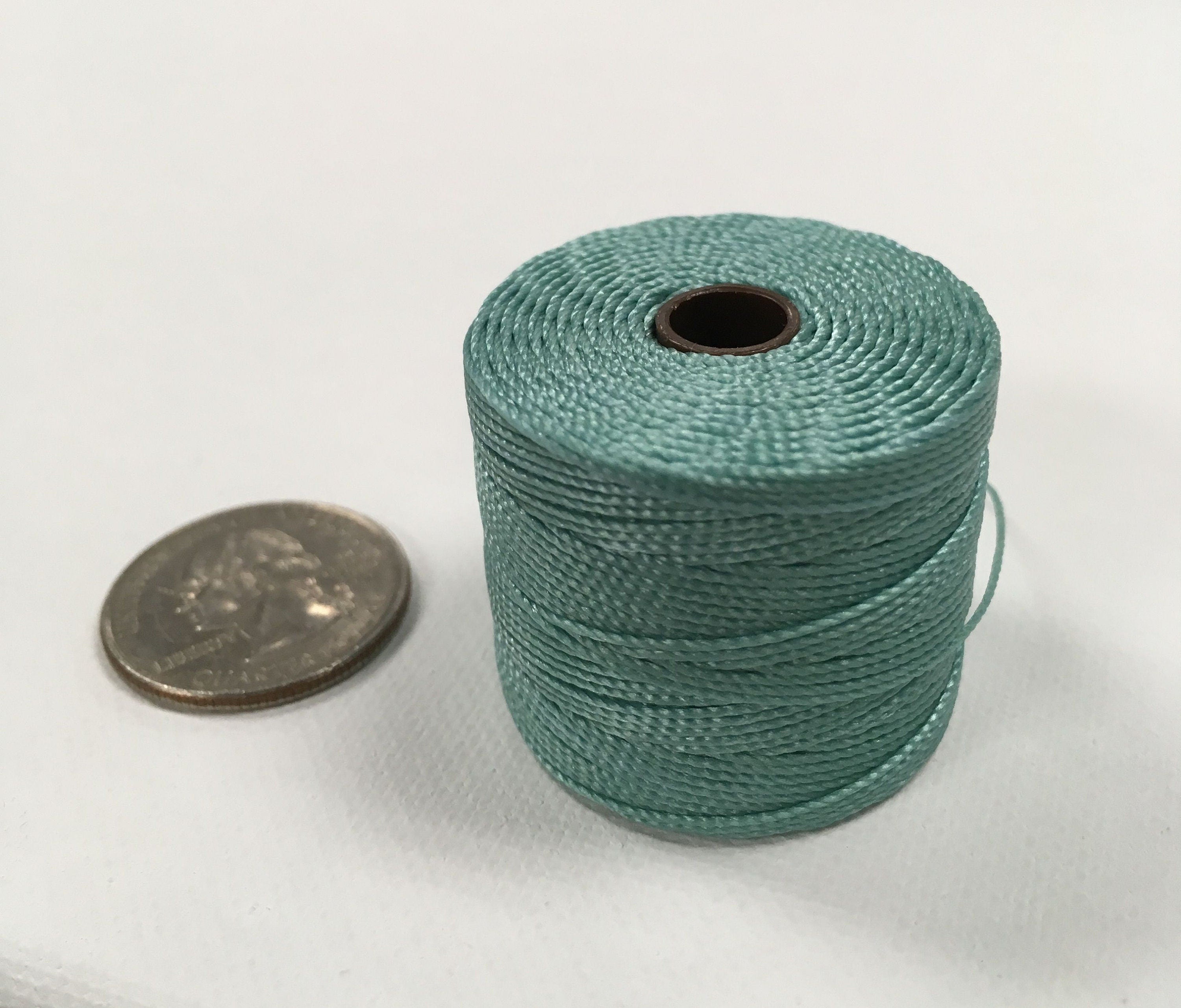 S-Lon Tex 210 Turquoise nylon  bead cord 77 yard