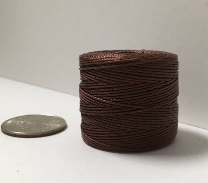 S-Lon Brown Bead Cord TEX210 Brown