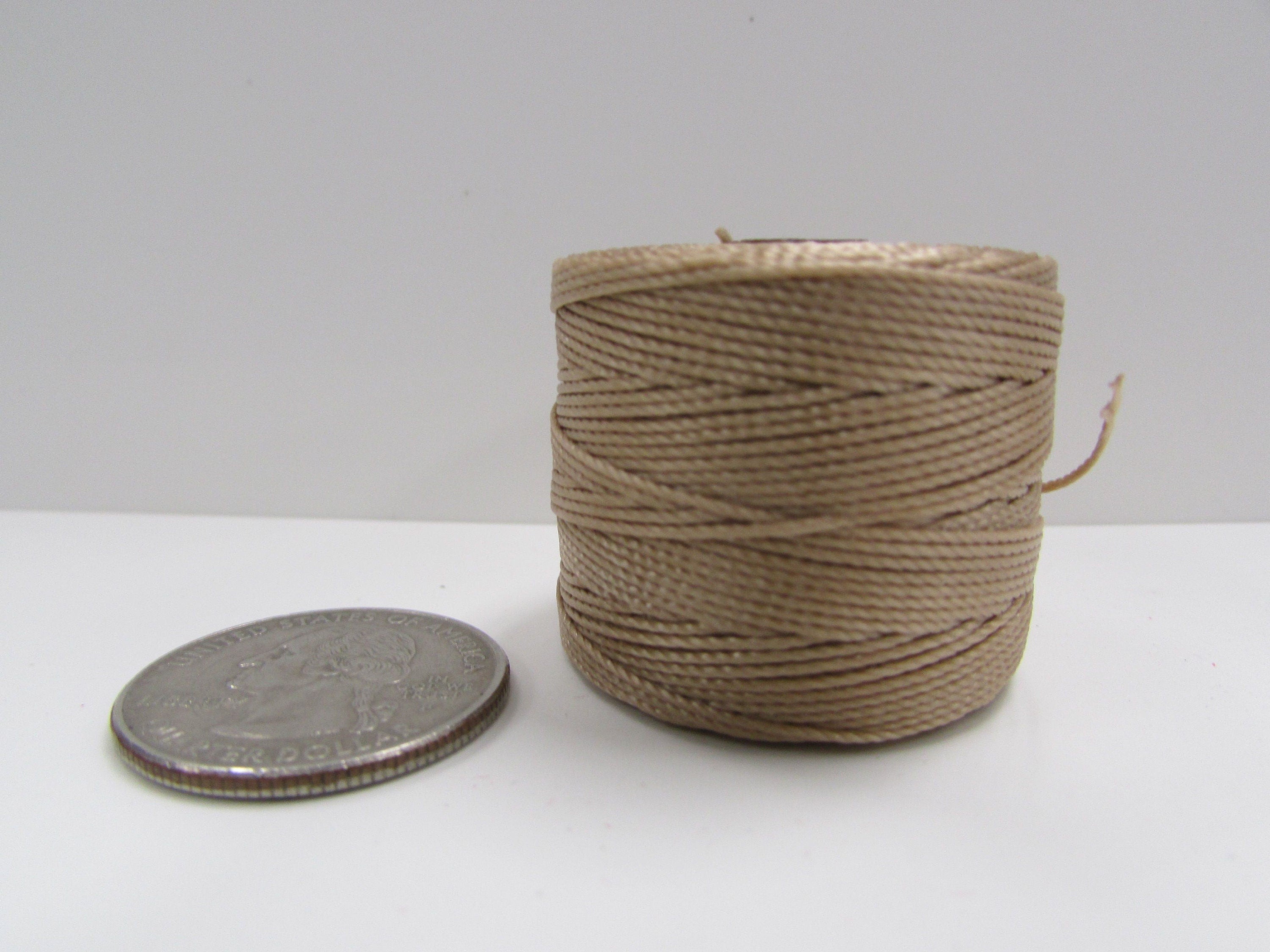 S-lon TEX 210  Light Brown nylon bead cord 77 yard