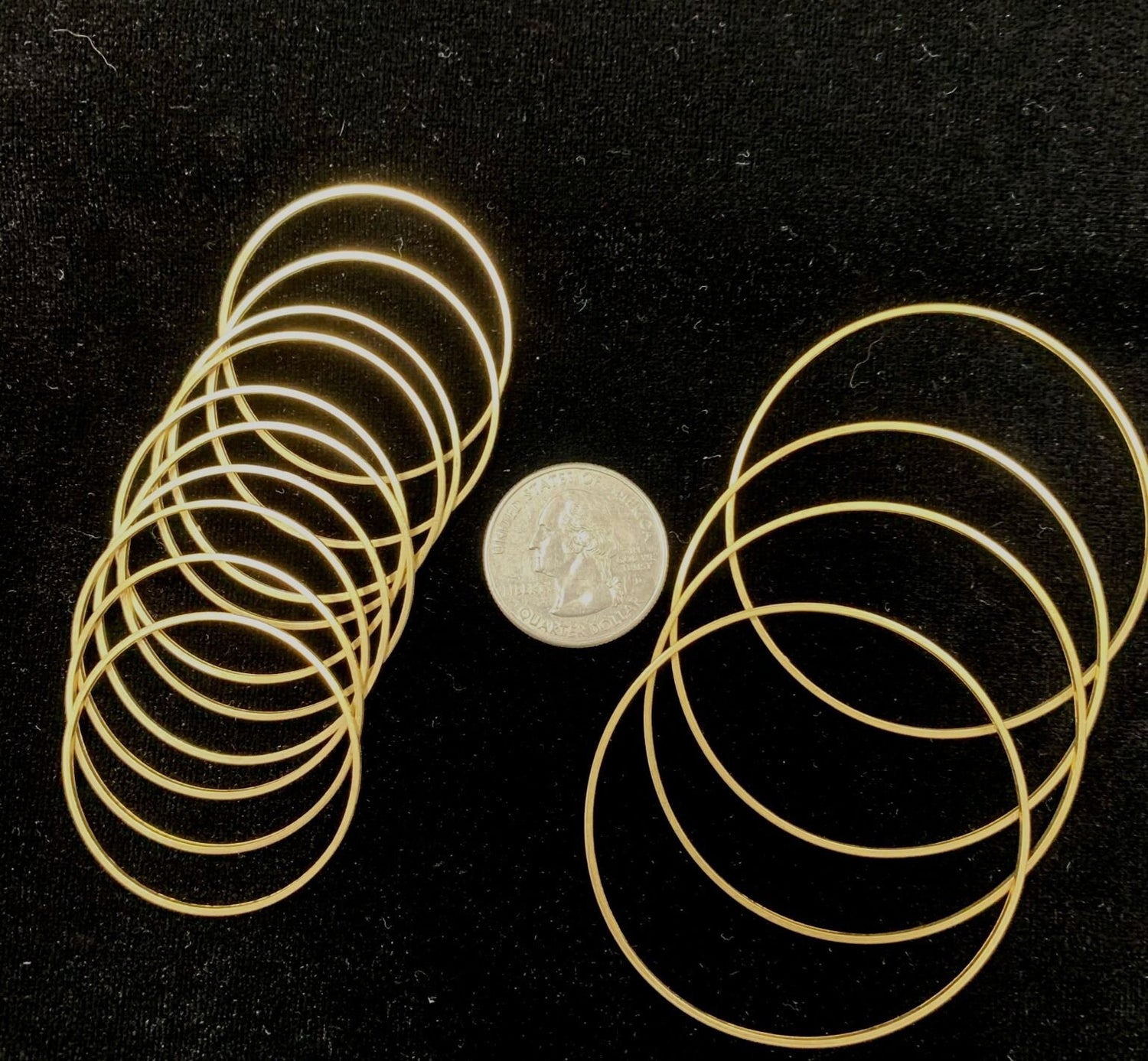 Solid Brass Soldered rings, 2 sizes