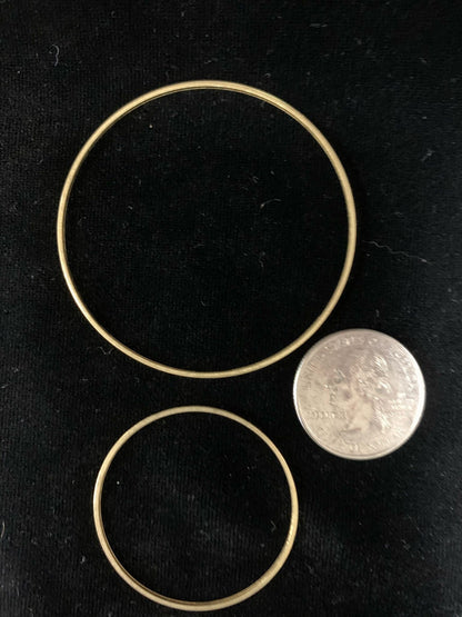 Solid Brass Soldered rings, 2 sizes