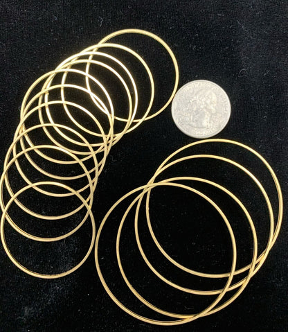 Solid Brass Soldered rings, 2 sizes