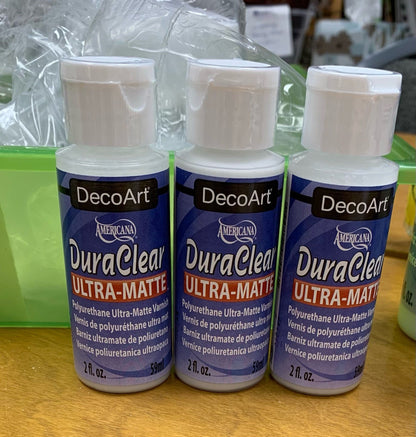 DuraClear acrylic varnish by DecoArt, 2 ounce bottle, 4 options