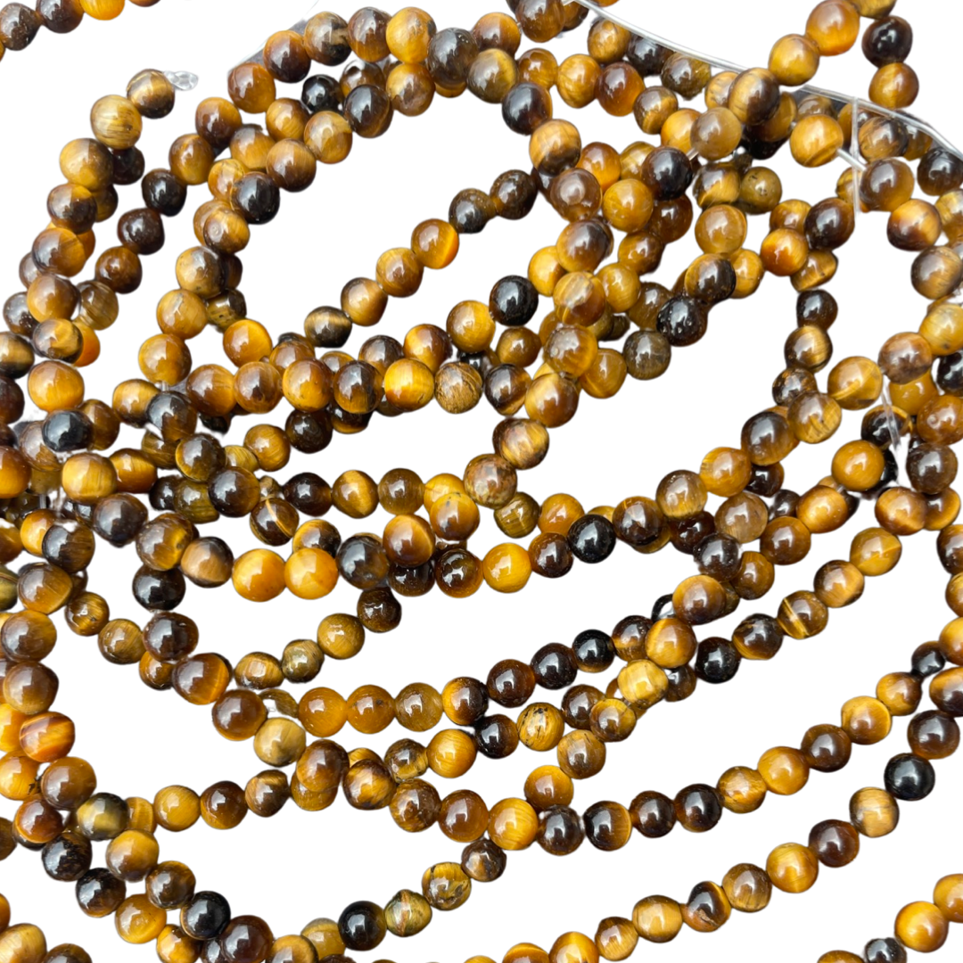 4mm Tiger Eye Round Beads