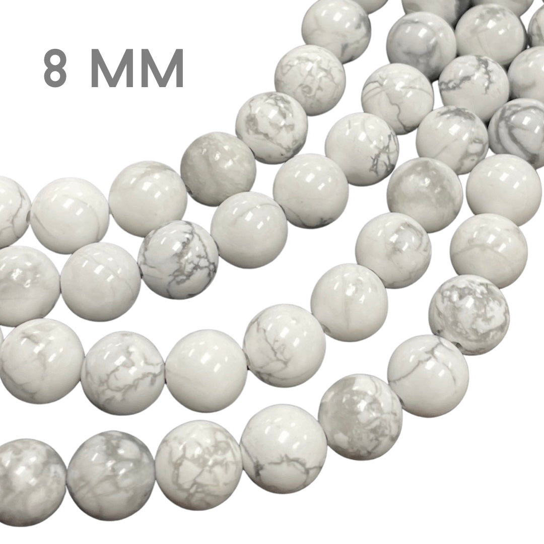 Round Howlite Beads 8mm