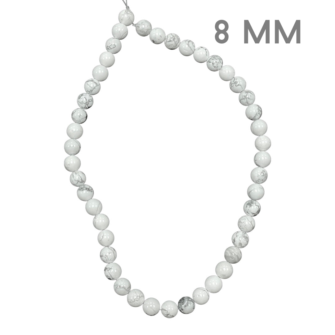 Round Howlite Beads 8mm